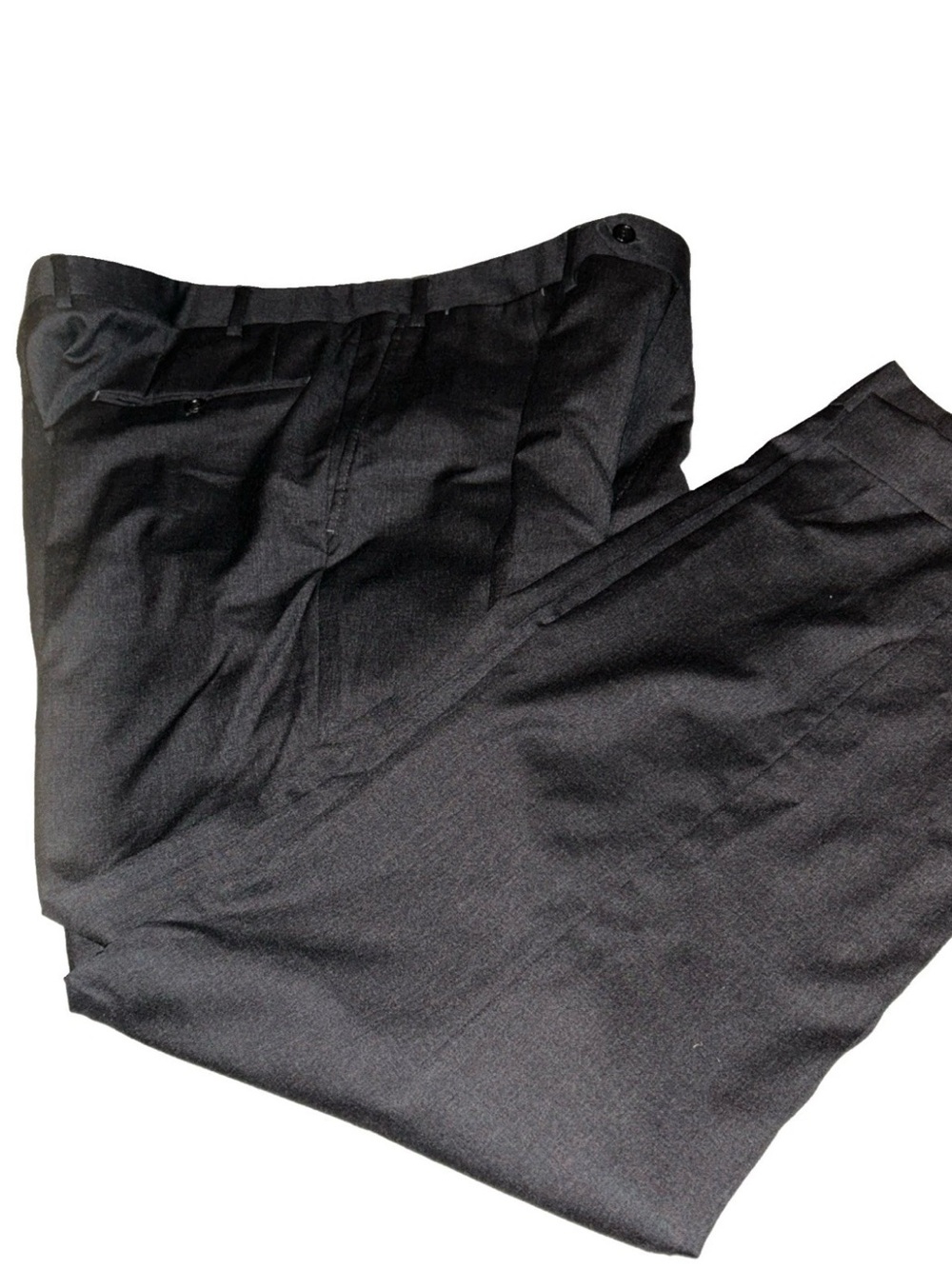 Canali 100% virgin wool Men's Classic dark gray Dress Pants 36Wx29L Excellent